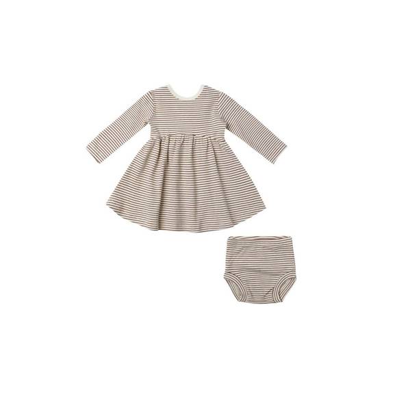 Quincy Mae Blush Velour Long Sleeve Dress main image 1